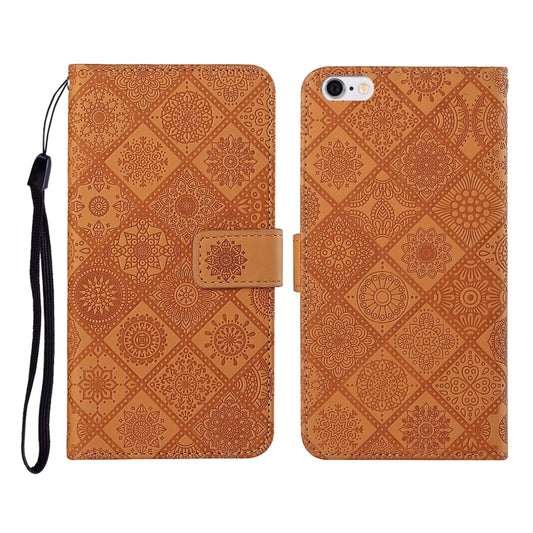 Ethnic Style Embossed Pattern Horizontal Flip Leather Case with Holder & Card Slots & Wallet & Lanyard