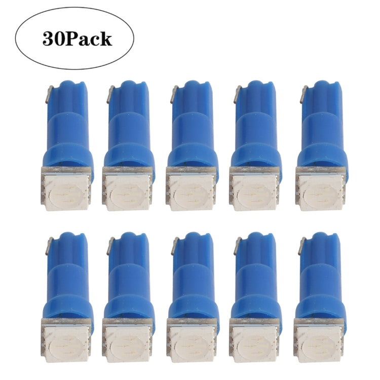 30 PCS T5 1LED SMD-5050 Car Modification LED Indicator Light Blue Light, A3894