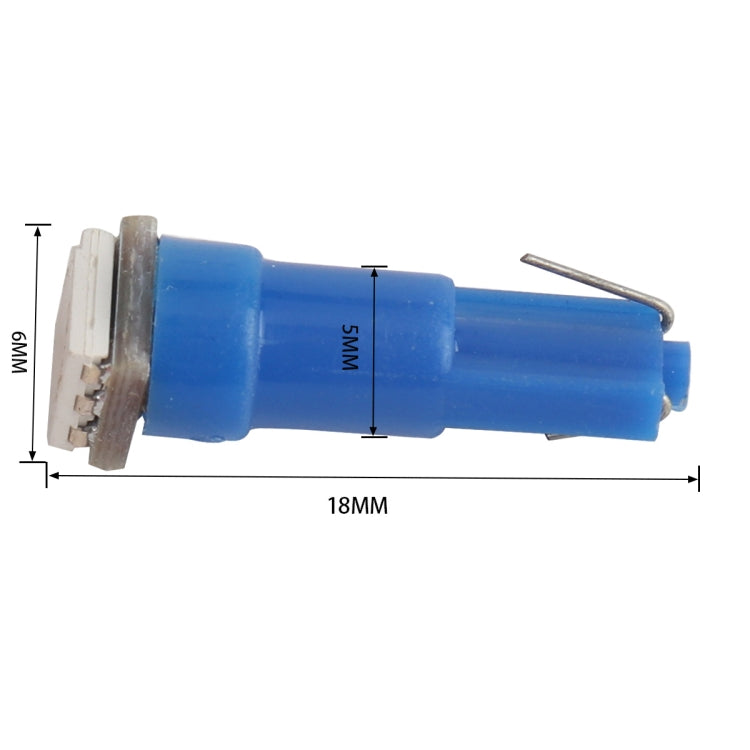 30 PCS T5 1LED SMD-5050 Car Modification LED Indicator Light Blue Light, A3894