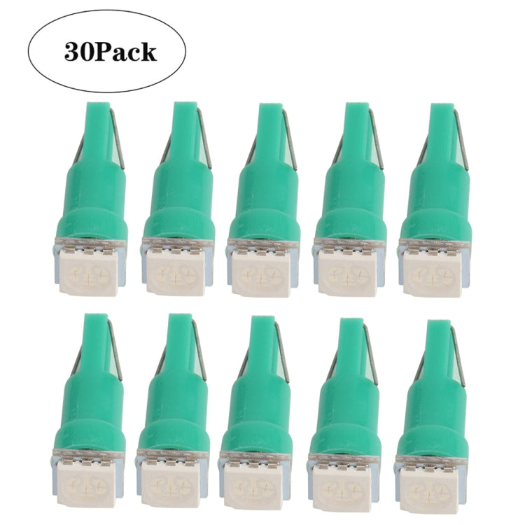 30 PCS T5 1LED SMD-5050 Car Modification LED Indicator Light Green Light, A3895