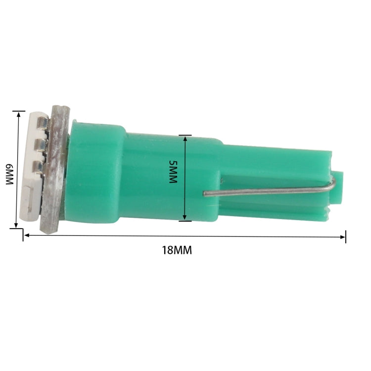 30 PCS T5 1LED SMD-5050 Car Modification LED Indicator Light Green Light, A3895