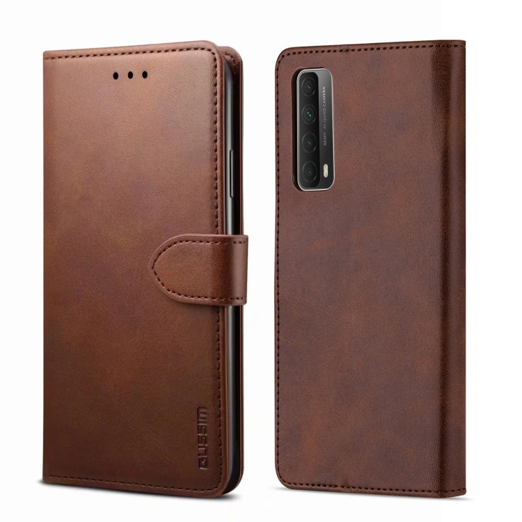 GUSSIM GS-001 Business Style Horizontal Flip Skin Feel PU Leather Case with Holder & Card Slots & Wallet & Photo Frame, For Huawei P Smart 2021