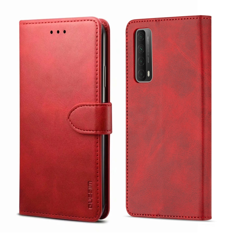 GUSSIM GS-001 Business Style Horizontal Flip Skin Feel PU Leather Case with Holder & Card Slots & Wallet & Photo Frame, For Huawei P Smart 2021