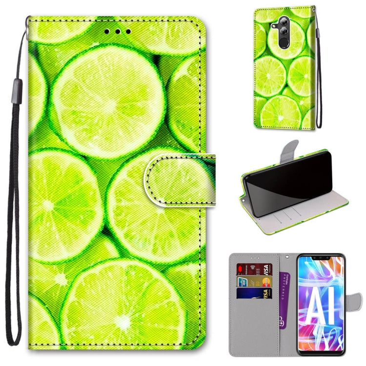 Coloured Drawing Cross Texture Horizontal Flip PU Leather Case with Holder & Card Slots & Wallet & Lanyard, For Huawei Mate 20 Lite / Maimang 7, For Huawei nova 6 SE / P40 Lite, For Huawei P smart 2020, For Huawei P20 Lite / nova 3e