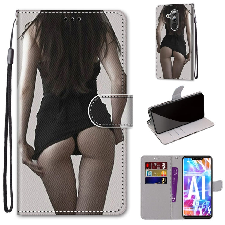 Coloured Drawing Cross Texture Horizontal Flip PU Leather Case with Holder & Card Slots & Wallet & Lanyard, For Huawei Mate 20 Lite / Maimang 7, For Huawei nova 6 SE / P40 Lite, For Huawei P smart 2020, For Huawei P20 Lite / nova 3e