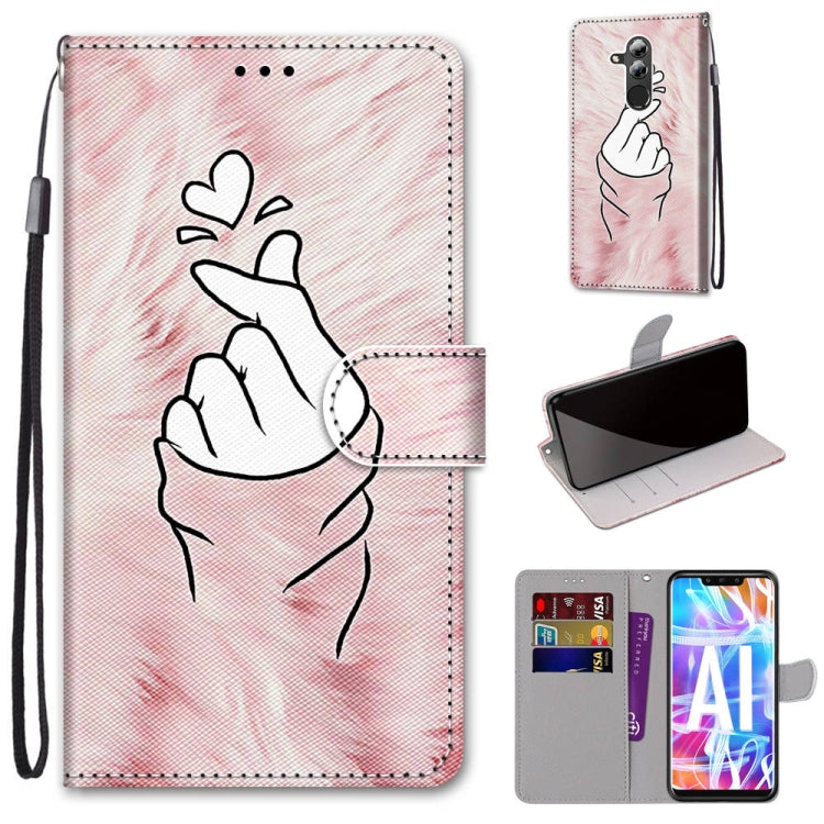 Coloured Drawing Cross Texture Horizontal Flip PU Leather Case with Holder & Card Slots & Wallet & Lanyard, For Huawei Mate 20 Lite / Maimang 7, For Huawei nova 6 SE / P40 Lite, For Huawei P smart 2020, For Huawei P20 Lite / nova 3e