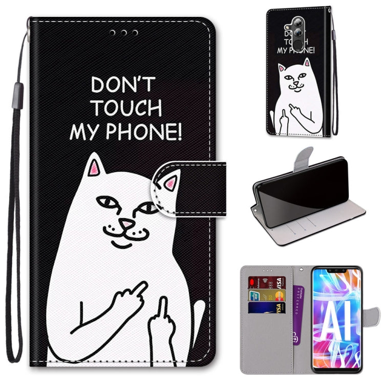 Coloured Drawing Cross Texture Horizontal Flip PU Leather Case with Holder & Card Slots & Wallet & Lanyard, For Huawei Mate 20 Lite / Maimang 7, For Huawei nova 6 SE / P40 Lite, For Huawei P smart 2020, For Huawei P20 Lite / nova 3e