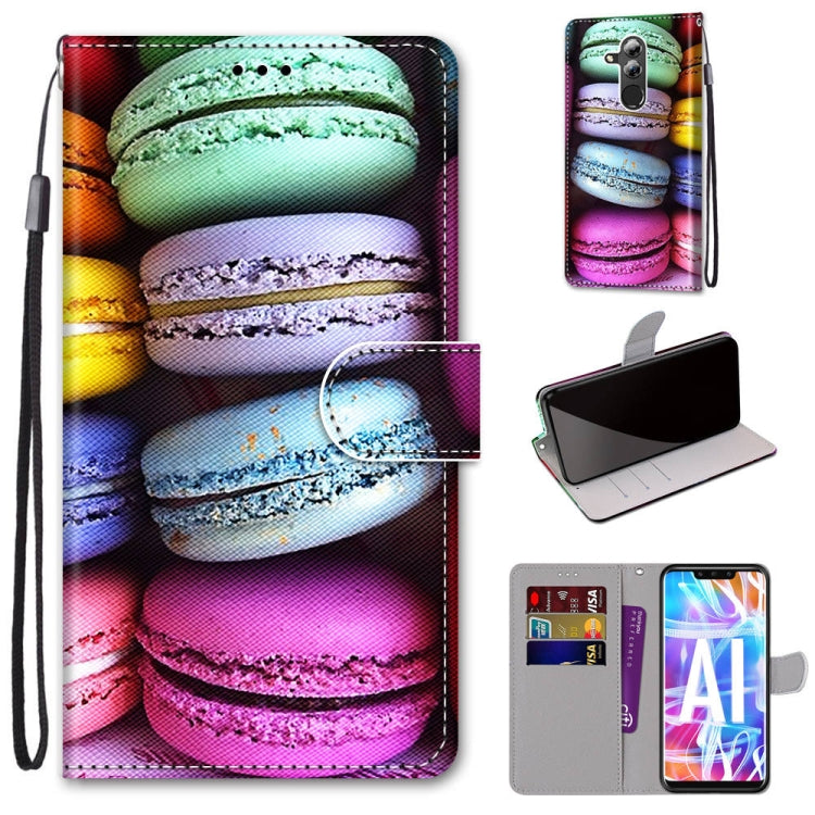 Coloured Drawing Cross Texture Horizontal Flip PU Leather Case with Holder & Card Slots & Wallet & Lanyard, For Huawei Mate 20 Lite / Maimang 7, For Huawei nova 6 SE / P40 Lite, For Huawei P smart 2020, For Huawei P20 Lite / nova 3e