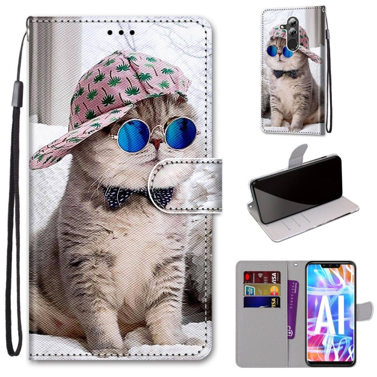 Coloured Drawing Cross Texture Horizontal Flip PU Leather Case with Holder & Card Slots & Wallet & Lanyard, For Huawei Mate 20 Lite / Maimang 7, For Huawei nova 6 SE / P40 Lite, For Huawei P smart 2020, For Huawei P20 Lite / nova 3e