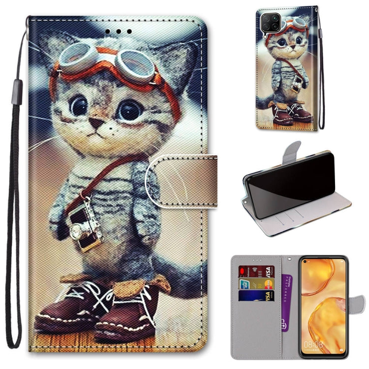 Coloured Drawing Cross Texture Horizontal Flip PU Leather Case with Holder & Card Slots & Wallet & Lanyard, For Huawei Mate 20 Lite / Maimang 7, For Huawei nova 6 SE / P40 Lite, For Huawei P smart 2020, For Huawei P20 Lite / nova 3e