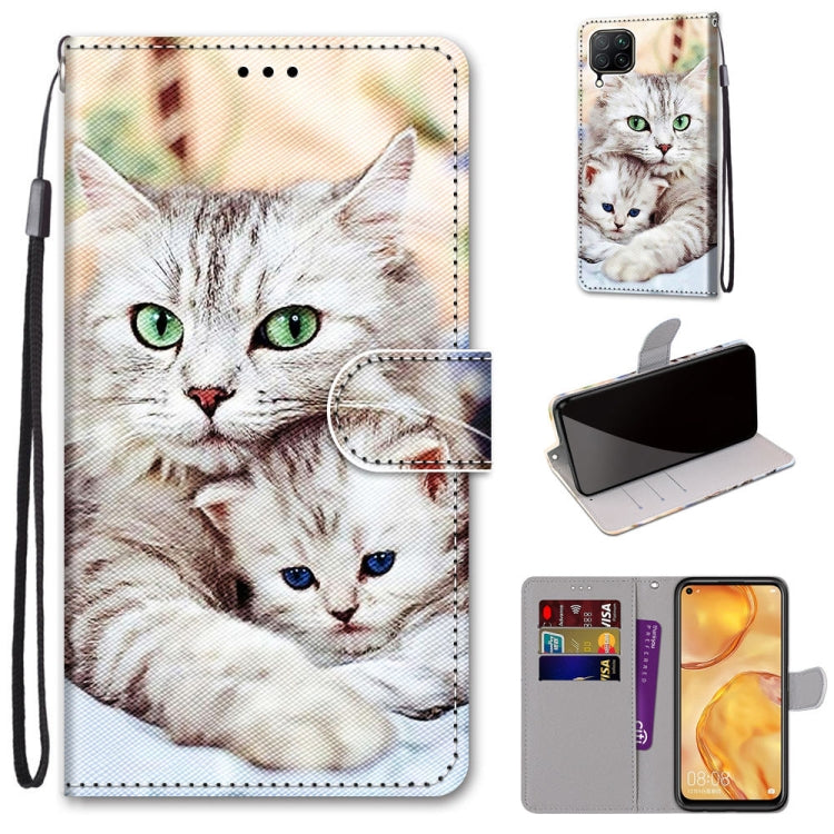 Coloured Drawing Cross Texture Horizontal Flip PU Leather Case with Holder & Card Slots & Wallet & Lanyard, For Huawei Mate 20 Lite / Maimang 7, For Huawei nova 6 SE / P40 Lite, For Huawei P smart 2020, For Huawei P20 Lite / nova 3e