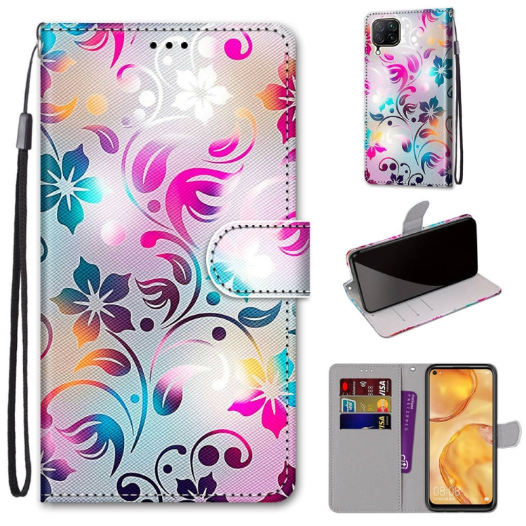 Coloured Drawing Cross Texture Horizontal Flip PU Leather Case with Holder & Card Slots & Wallet & Lanyard, For Huawei Mate 20 Lite / Maimang 7, For Huawei nova 6 SE / P40 Lite, For Huawei P smart 2020, For Huawei P20 Lite / nova 3e