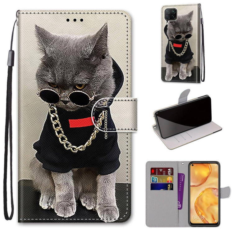 Coloured Drawing Cross Texture Horizontal Flip PU Leather Case with Holder & Card Slots & Wallet & Lanyard, For Huawei Mate 20 Lite / Maimang 7, For Huawei nova 6 SE / P40 Lite, For Huawei P smart 2020, For Huawei P20 Lite / nova 3e