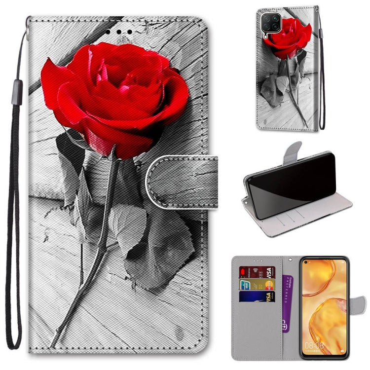 Coloured Drawing Cross Texture Horizontal Flip PU Leather Case with Holder & Card Slots & Wallet & Lanyard, For Huawei Mate 20 Lite / Maimang 7, For Huawei nova 6 SE / P40 Lite, For Huawei P smart 2020, For Huawei P20 Lite / nova 3e