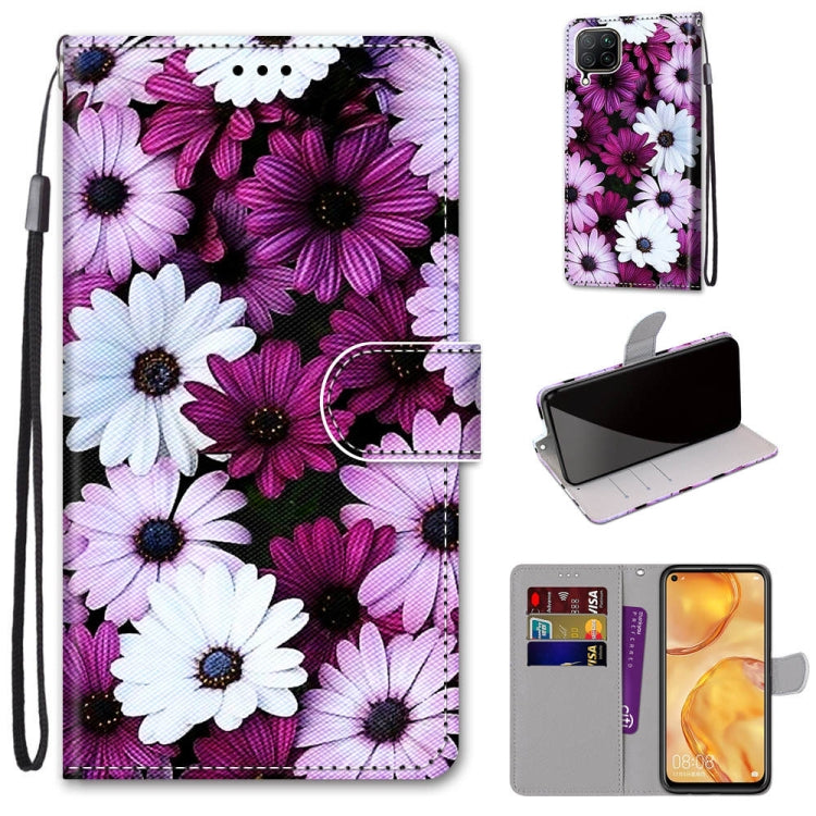 Coloured Drawing Cross Texture Horizontal Flip PU Leather Case with Holder & Card Slots & Wallet & Lanyard, For Huawei Mate 20 Lite / Maimang 7, For Huawei nova 6 SE / P40 Lite, For Huawei P smart 2020, For Huawei P20 Lite / nova 3e