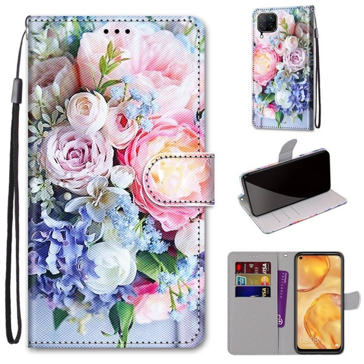 Coloured Drawing Cross Texture Horizontal Flip PU Leather Case with Holder & Card Slots & Wallet & Lanyard, For Huawei Mate 20 Lite / Maimang 7, For Huawei nova 6 SE / P40 Lite, For Huawei P smart 2020, For Huawei P20 Lite / nova 3e