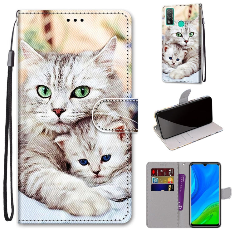 Coloured Drawing Cross Texture Horizontal Flip PU Leather Case with Holder & Card Slots & Wallet & Lanyard, For Huawei Mate 20 Lite / Maimang 7, For Huawei nova 6 SE / P40 Lite, For Huawei P smart 2020, For Huawei P20 Lite / nova 3e