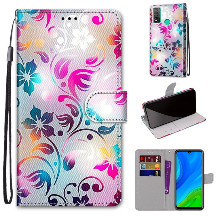 Coloured Drawing Cross Texture Horizontal Flip PU Leather Case with Holder & Card Slots & Wallet & Lanyard, For Huawei Mate 20 Lite / Maimang 7, For Huawei nova 6 SE / P40 Lite, For Huawei P smart 2020, For Huawei P20 Lite / nova 3e