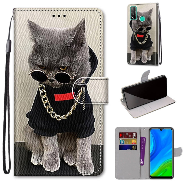 Coloured Drawing Cross Texture Horizontal Flip PU Leather Case with Holder & Card Slots & Wallet & Lanyard, For Huawei Mate 20 Lite / Maimang 7, For Huawei nova 6 SE / P40 Lite, For Huawei P smart 2020, For Huawei P20 Lite / nova 3e