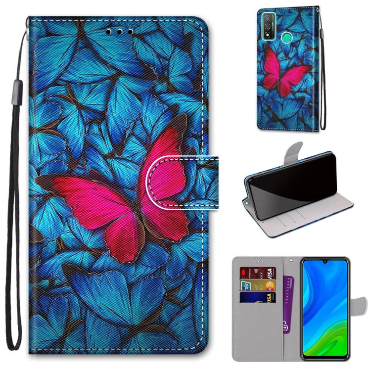 Coloured Drawing Cross Texture Horizontal Flip PU Leather Case with Holder & Card Slots & Wallet & Lanyard, For Huawei Mate 20 Lite / Maimang 7, For Huawei nova 6 SE / P40 Lite, For Huawei P smart 2020, For Huawei P20 Lite / nova 3e