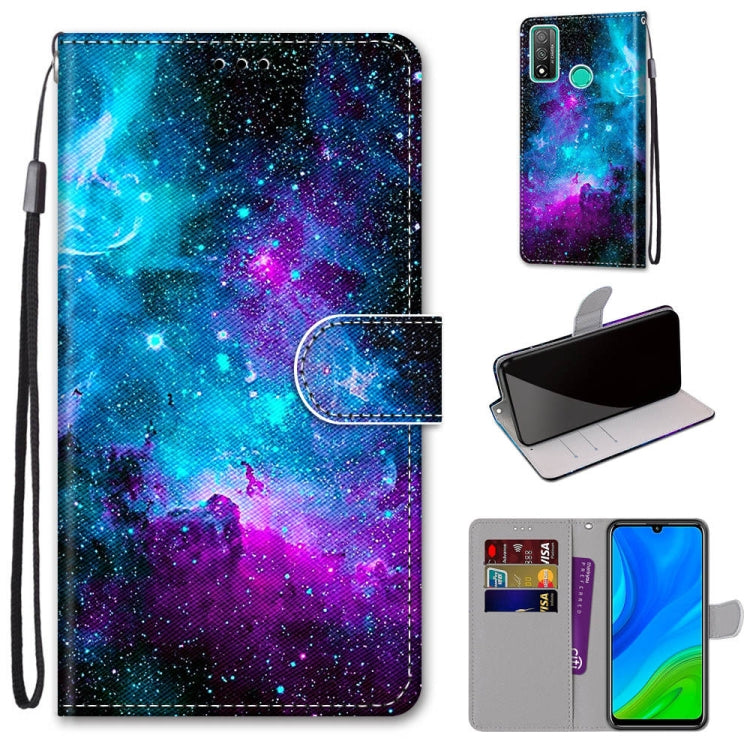 Coloured Drawing Cross Texture Horizontal Flip PU Leather Case with Holder & Card Slots & Wallet & Lanyard, For Huawei Mate 20 Lite / Maimang 7, For Huawei nova 6 SE / P40 Lite, For Huawei P smart 2020, For Huawei P20 Lite / nova 3e