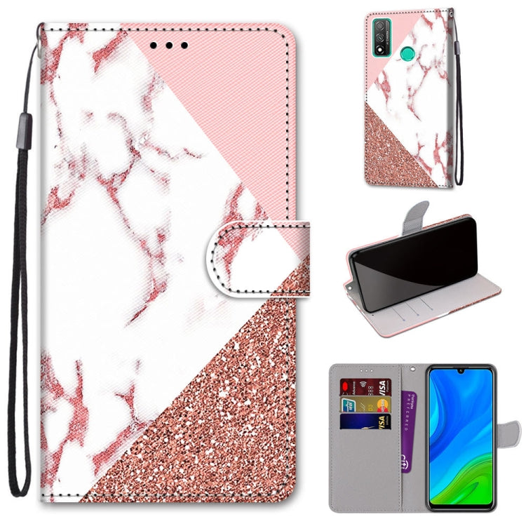 Coloured Drawing Cross Texture Horizontal Flip PU Leather Case with Holder & Card Slots & Wallet & Lanyard, For Huawei Mate 20 Lite / Maimang 7, For Huawei nova 6 SE / P40 Lite, For Huawei P smart 2020, For Huawei P20 Lite / nova 3e