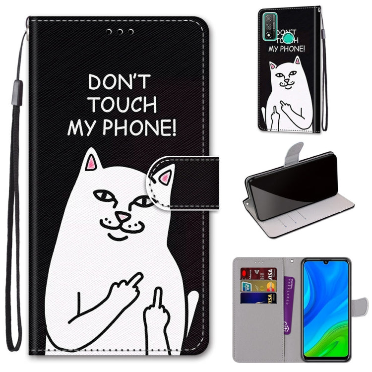Coloured Drawing Cross Texture Horizontal Flip PU Leather Case with Holder & Card Slots & Wallet & Lanyard, For Huawei Mate 20 Lite / Maimang 7, For Huawei nova 6 SE / P40 Lite, For Huawei P smart 2020, For Huawei P20 Lite / nova 3e