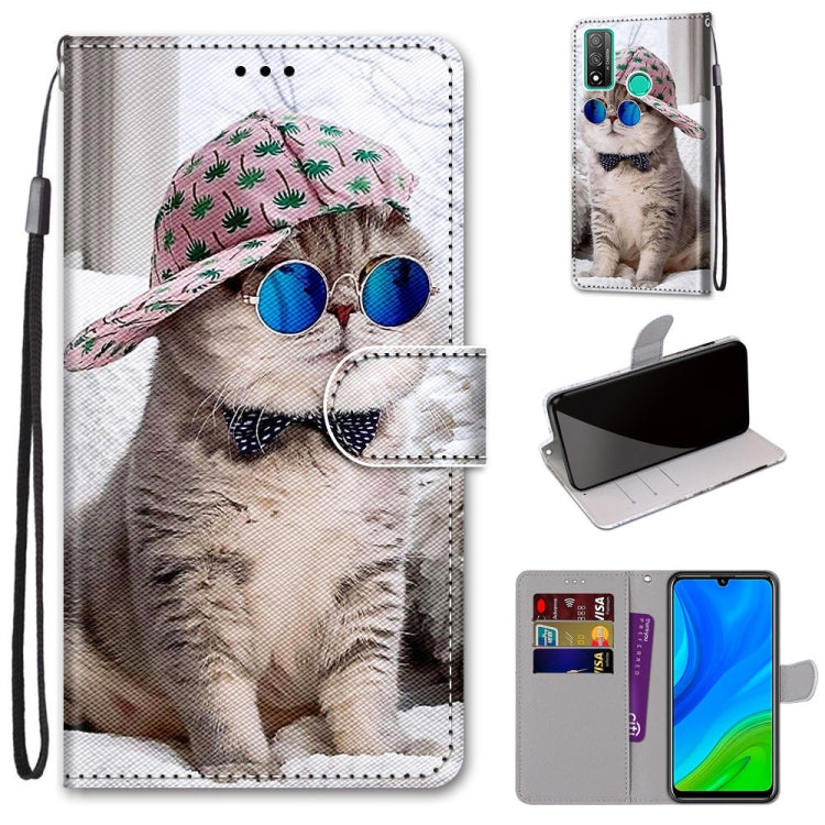 Coloured Drawing Cross Texture Horizontal Flip PU Leather Case with Holder & Card Slots & Wallet & Lanyard, For Huawei Mate 20 Lite / Maimang 7, For Huawei nova 6 SE / P40 Lite, For Huawei P smart 2020, For Huawei P20 Lite / nova 3e