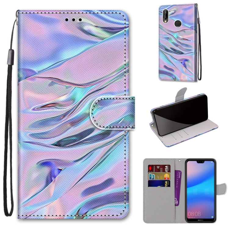 Coloured Drawing Cross Texture Horizontal Flip PU Leather Case with Holder & Card Slots & Wallet & Lanyard, For Huawei Mate 20 Lite / Maimang 7, For Huawei nova 6 SE / P40 Lite, For Huawei P smart 2020, For Huawei P20 Lite / nova 3e