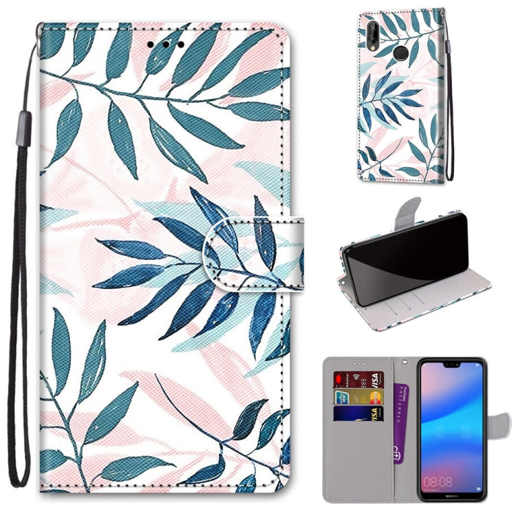 Coloured Drawing Cross Texture Horizontal Flip PU Leather Case with Holder & Card Slots & Wallet & Lanyard, For Huawei Mate 20 Lite / Maimang 7, For Huawei nova 6 SE / P40 Lite, For Huawei P smart 2020, For Huawei P20 Lite / nova 3e