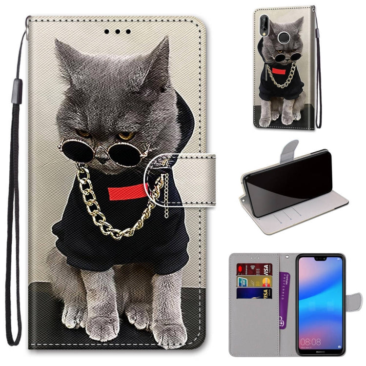 Coloured Drawing Cross Texture Horizontal Flip PU Leather Case with Holder & Card Slots & Wallet & Lanyard, For Huawei Mate 20 Lite / Maimang 7, For Huawei nova 6 SE / P40 Lite, For Huawei P smart 2020, For Huawei P20 Lite / nova 3e