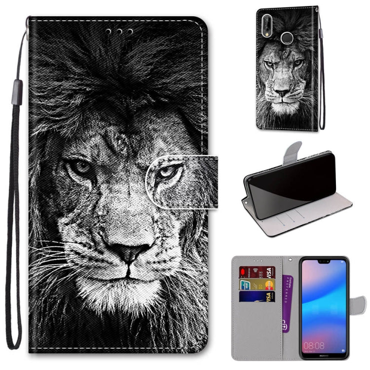 Coloured Drawing Cross Texture Horizontal Flip PU Leather Case with Holder & Card Slots & Wallet & Lanyard, For Huawei Mate 20 Lite / Maimang 7, For Huawei nova 6 SE / P40 Lite, For Huawei P smart 2020, For Huawei P20 Lite / nova 3e