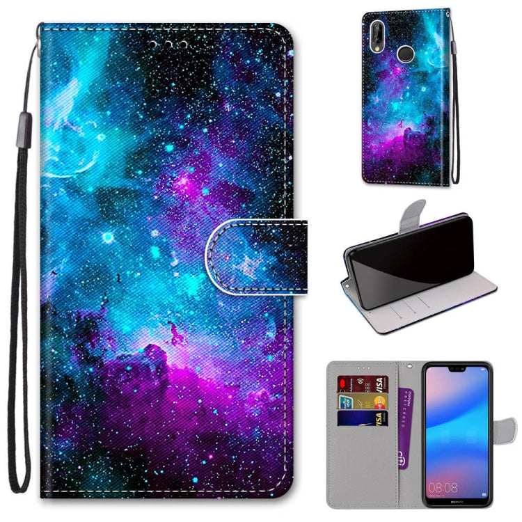 Coloured Drawing Cross Texture Horizontal Flip PU Leather Case with Holder & Card Slots & Wallet & Lanyard, For Huawei Mate 20 Lite / Maimang 7, For Huawei nova 6 SE / P40 Lite, For Huawei P smart 2020, For Huawei P20 Lite / nova 3e