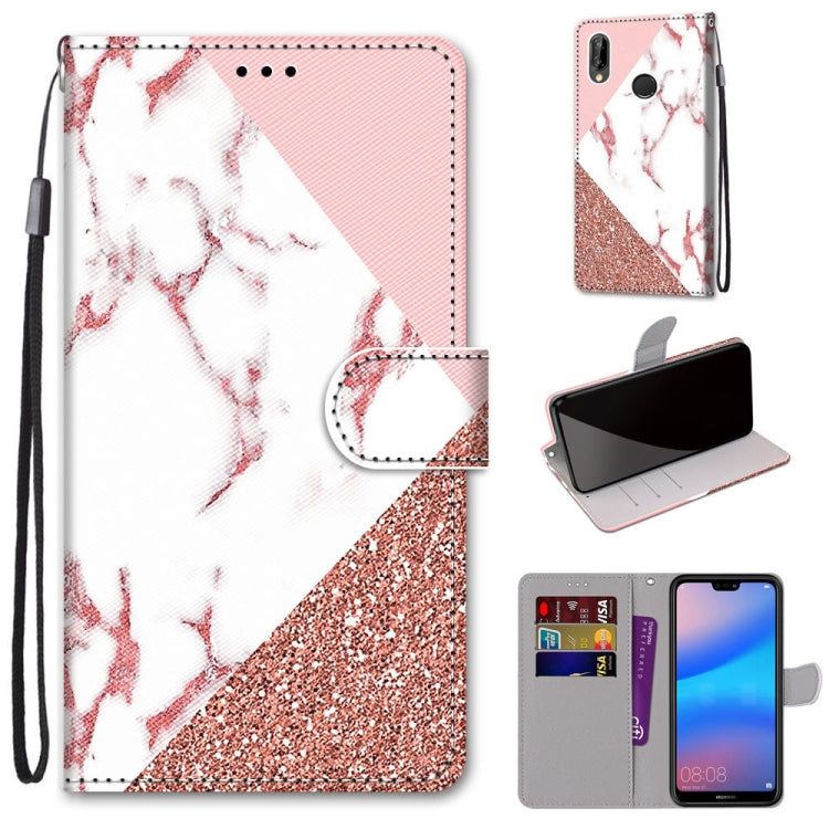 Coloured Drawing Cross Texture Horizontal Flip PU Leather Case with Holder & Card Slots & Wallet & Lanyard, For Huawei Mate 20 Lite / Maimang 7, For Huawei nova 6 SE / P40 Lite, For Huawei P smart 2020, For Huawei P20 Lite / nova 3e