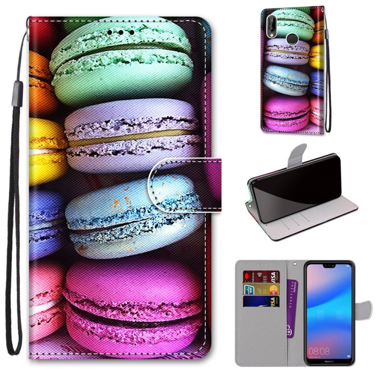 Coloured Drawing Cross Texture Horizontal Flip PU Leather Case with Holder & Card Slots & Wallet & Lanyard, For Huawei Mate 20 Lite / Maimang 7, For Huawei nova 6 SE / P40 Lite, For Huawei P smart 2020, For Huawei P20 Lite / nova 3e