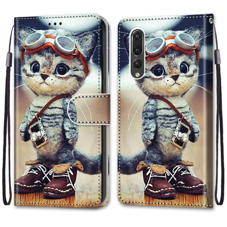 Coloured Drawing Cross Texture Horizontal Flip PU Leather Case with Holder & Card Slots & Wallet & Lanyard, For Huawei P20 Pro, For Huawei P30, For Huawei P30 Lite, For Huawei P30 Pro