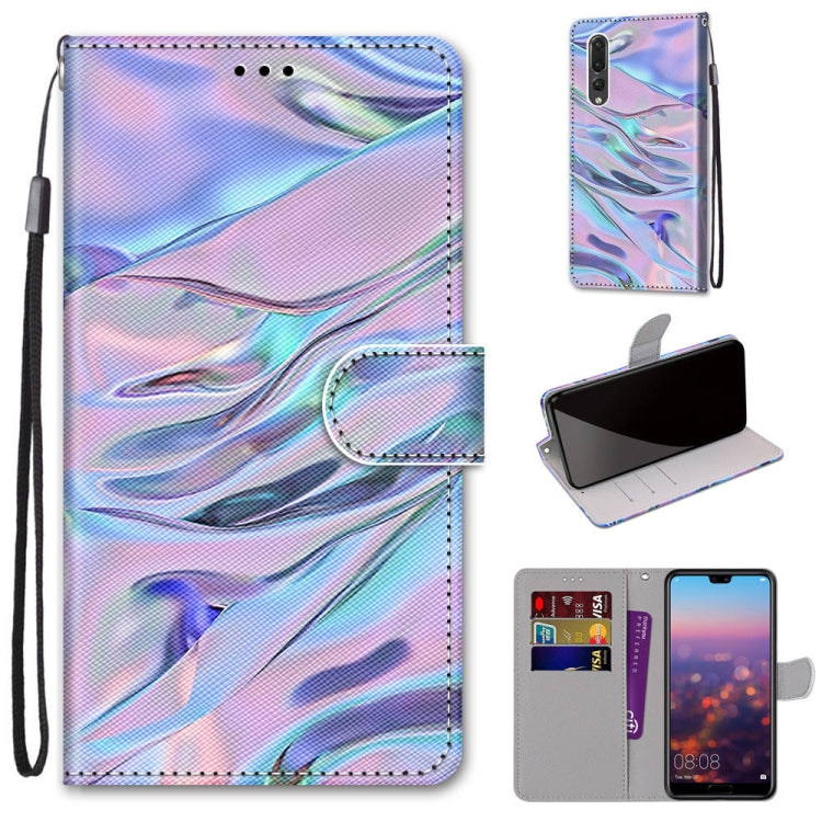 Coloured Drawing Cross Texture Horizontal Flip PU Leather Case with Holder & Card Slots & Wallet & Lanyard, For Huawei P20 Pro, For Huawei P30, For Huawei P30 Lite, For Huawei P30 Pro