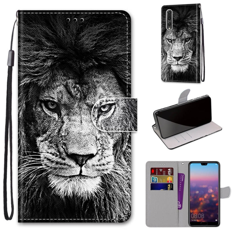 Coloured Drawing Cross Texture Horizontal Flip PU Leather Case with Holder & Card Slots & Wallet & Lanyard, For Huawei P20 Pro, For Huawei P30, For Huawei P30 Lite, For Huawei P30 Pro