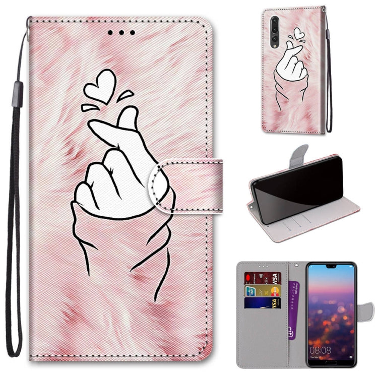 Coloured Drawing Cross Texture Horizontal Flip PU Leather Case with Holder & Card Slots & Wallet & Lanyard, For Huawei P20 Pro, For Huawei P30, For Huawei P30 Lite, For Huawei P30 Pro