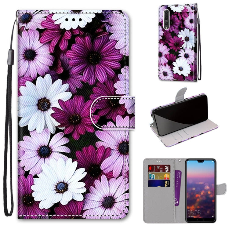 Coloured Drawing Cross Texture Horizontal Flip PU Leather Case with Holder & Card Slots & Wallet & Lanyard, For Huawei P20 Pro, For Huawei P30, For Huawei P30 Lite, For Huawei P30 Pro