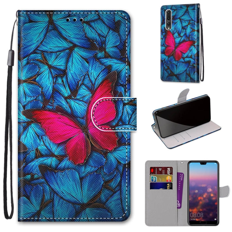 Coloured Drawing Cross Texture Horizontal Flip PU Leather Case with Holder & Card Slots & Wallet & Lanyard, For Huawei P20 Pro, For Huawei P30, For Huawei P30 Lite, For Huawei P30 Pro