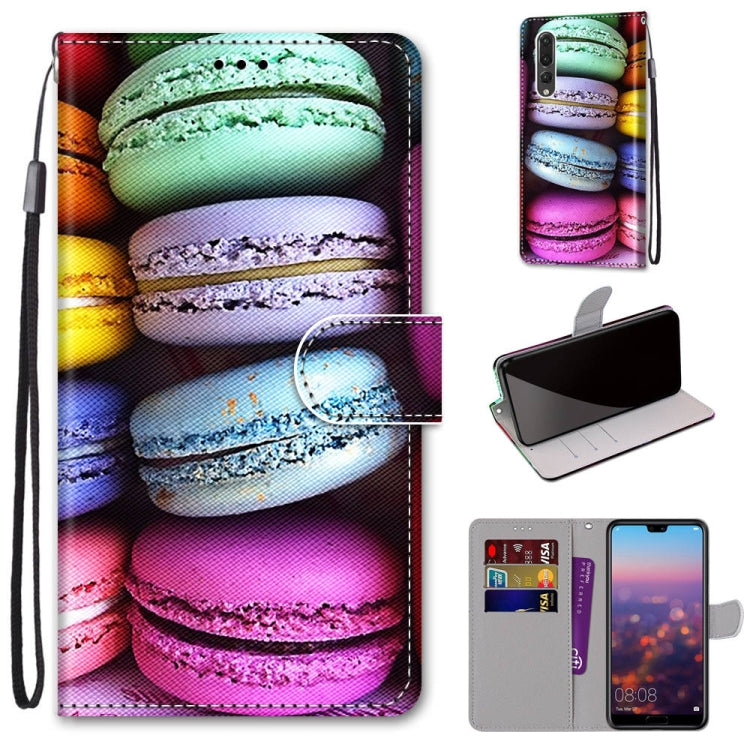 Coloured Drawing Cross Texture Horizontal Flip PU Leather Case with Holder & Card Slots & Wallet & Lanyard, For Huawei P20 Pro, For Huawei P30, For Huawei P30 Lite, For Huawei P30 Pro