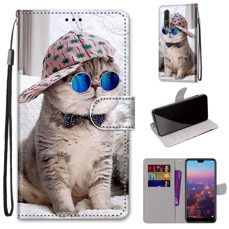 Coloured Drawing Cross Texture Horizontal Flip PU Leather Case with Holder & Card Slots & Wallet & Lanyard, For Huawei P20 Pro, For Huawei P30, For Huawei P30 Lite, For Huawei P30 Pro
