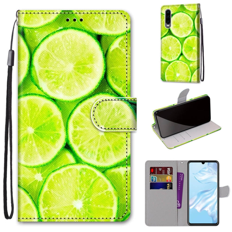 Coloured Drawing Cross Texture Horizontal Flip PU Leather Case with Holder & Card Slots & Wallet & Lanyard, For Huawei P20 Pro, For Huawei P30, For Huawei P30 Lite, For Huawei P30 Pro