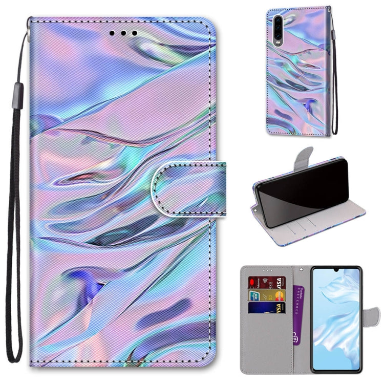 Coloured Drawing Cross Texture Horizontal Flip PU Leather Case with Holder & Card Slots & Wallet & Lanyard, For Huawei P20 Pro, For Huawei P30, For Huawei P30 Lite, For Huawei P30 Pro