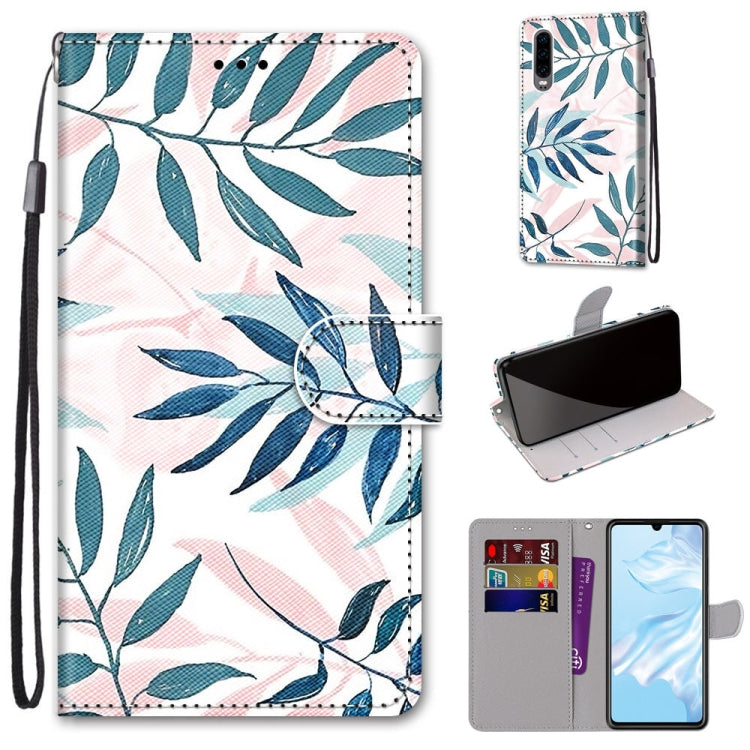 Coloured Drawing Cross Texture Horizontal Flip PU Leather Case with Holder & Card Slots & Wallet & Lanyard, For Huawei P20 Pro, For Huawei P30, For Huawei P30 Lite, For Huawei P30 Pro