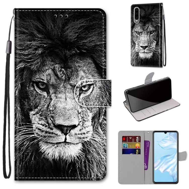 Coloured Drawing Cross Texture Horizontal Flip PU Leather Case with Holder & Card Slots & Wallet & Lanyard, For Huawei P20 Pro, For Huawei P30, For Huawei P30 Lite, For Huawei P30 Pro