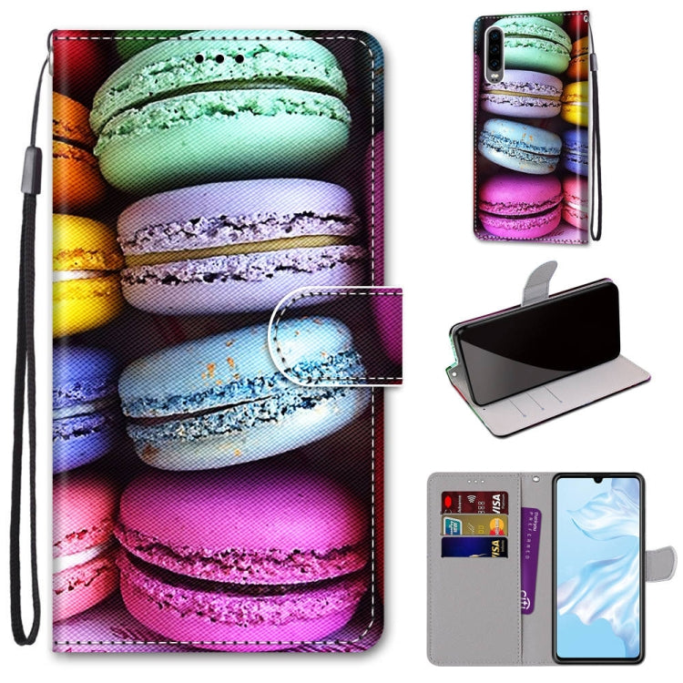 Coloured Drawing Cross Texture Horizontal Flip PU Leather Case with Holder & Card Slots & Wallet & Lanyard, For Huawei P20 Pro, For Huawei P30, For Huawei P30 Lite, For Huawei P30 Pro