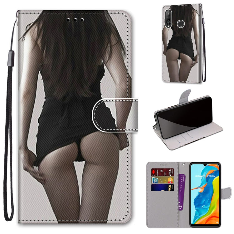 Coloured Drawing Cross Texture Horizontal Flip PU Leather Case with Holder & Card Slots & Wallet & Lanyard, For Huawei P20 Pro, For Huawei P30, For Huawei P30 Lite, For Huawei P30 Pro