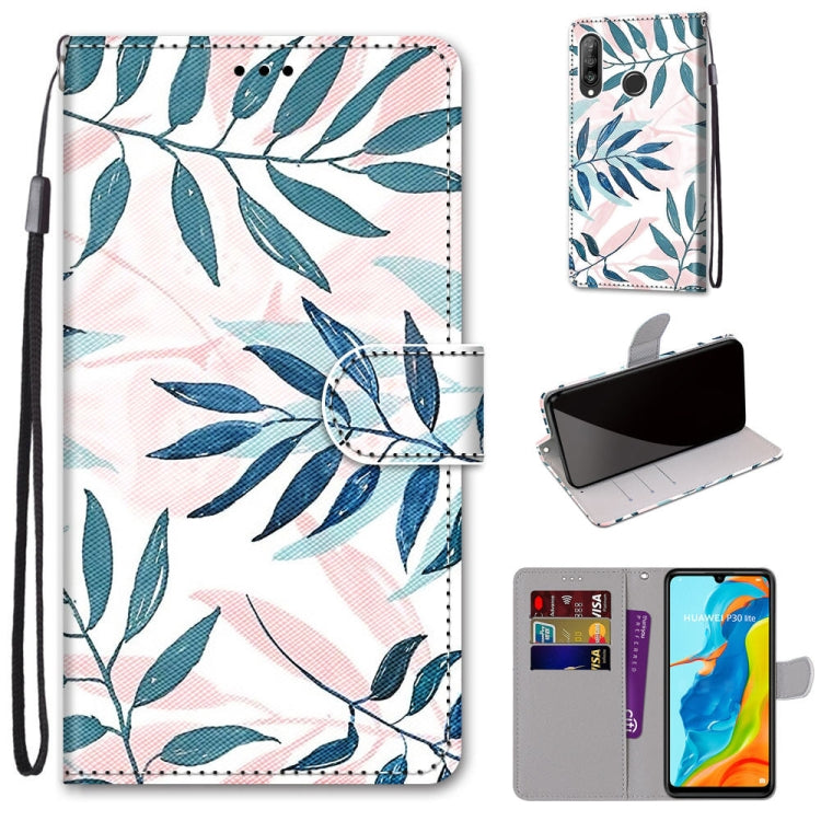 Coloured Drawing Cross Texture Horizontal Flip PU Leather Case with Holder & Card Slots & Wallet & Lanyard, For Huawei P20 Pro, For Huawei P30, For Huawei P30 Lite, For Huawei P30 Pro